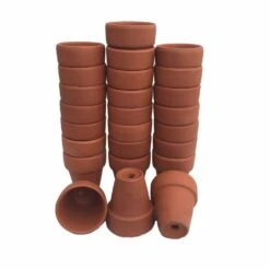 100 - Ultra Mini 1 1/2" X 1 7/8" Clay Pots - Great For Plants And Crafts