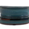 Ceramic Bonsai Pot/Saucer - Dark Moss GreenOval - 6 1/8" X 4 1/2" X 2"