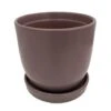 Chatham Egg Pot With Attached Saucer - Matte Lavender - 5.5" X 5"