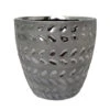 Cosmos Meteor Ceramic Planter - 5.25" X 5" - Zig Zag