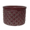 Knots Self Watering Glazed Ceramic Pot - Cordovan - 5" X 3.5"