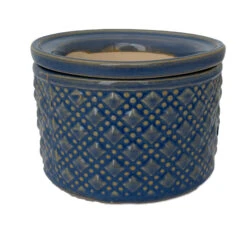 Knots Self Watering Glazed Ceramic Pot - Legion Blue - 5" X 3.5"