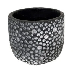 Caprise Cement Planter - 4.25" X 4" - Indoors Or Out - Onyx
